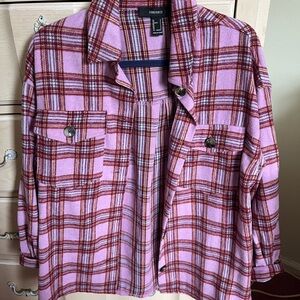 Small plaid shacket